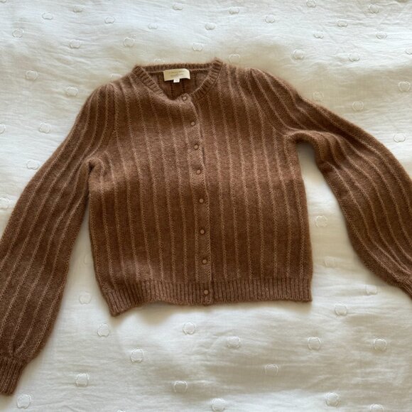 Sezane Sweaters - sezane brown wool and mohair blended cardigan